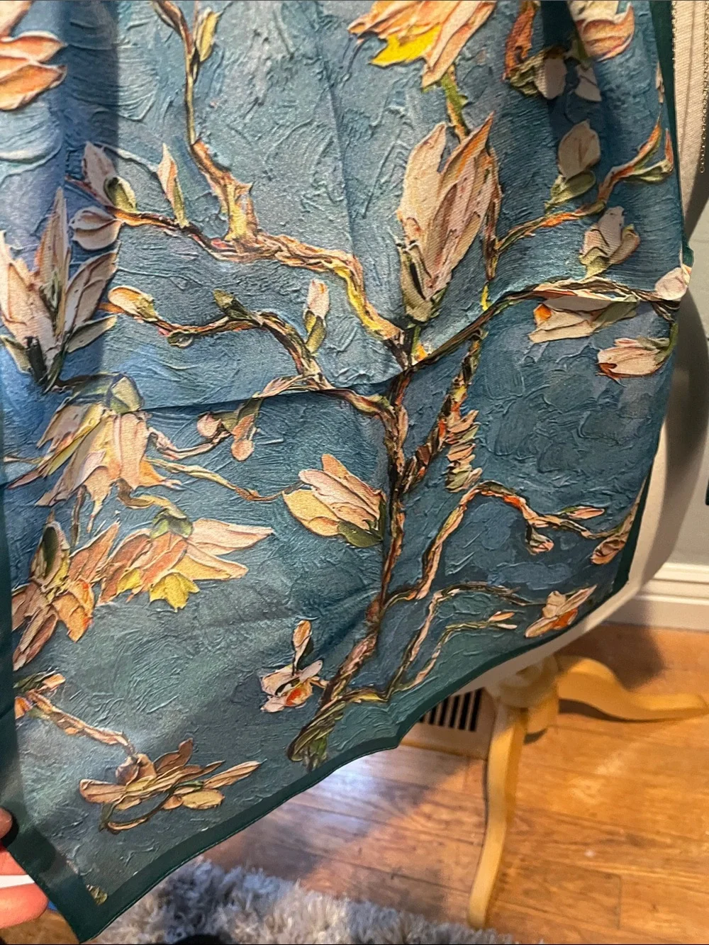 NWT 100% silk Almond Blossoms by Van Gogh Scarf